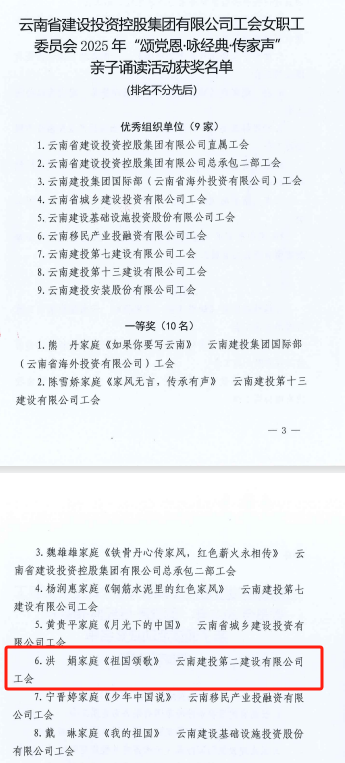 【創(chuàng)先爭(zhēng)優(yōu)】公司親子誦讀、女職工詩(shī)歌朗誦榮獲集團(tuán)一二等獎(jiǎng)